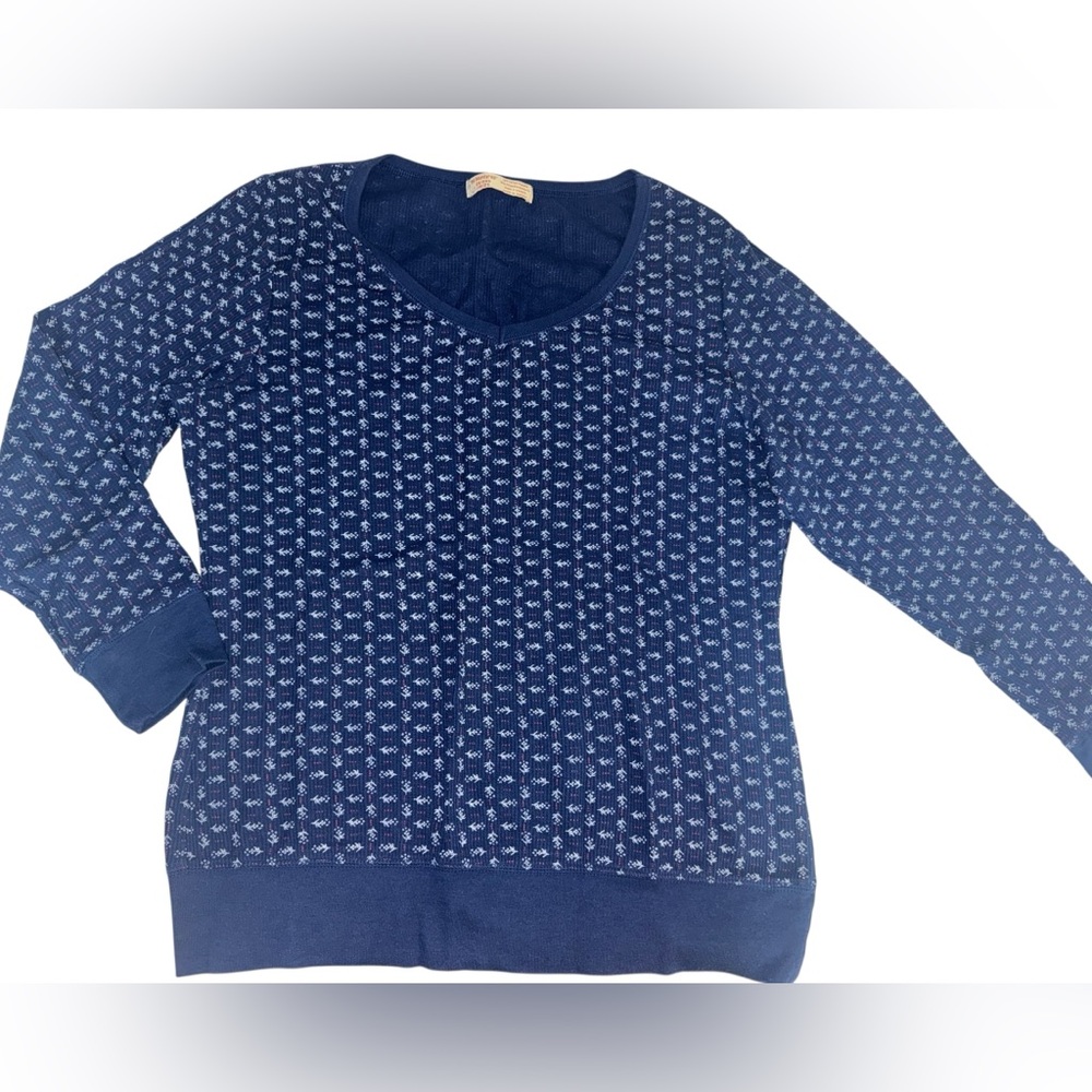 No Boundaries Navy and White Women's Sweater